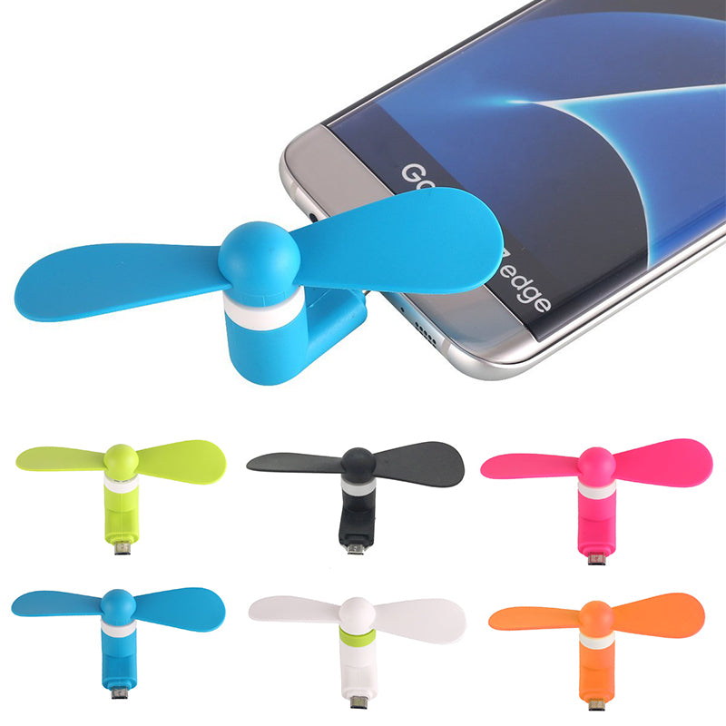 Portable Micro/Mini USB Cooling Fan Mute Cooler For Mobile Android Cell Phone