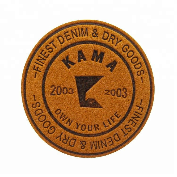 Custom Logo Leatherette Patches, Laser Engraved Leather Patch