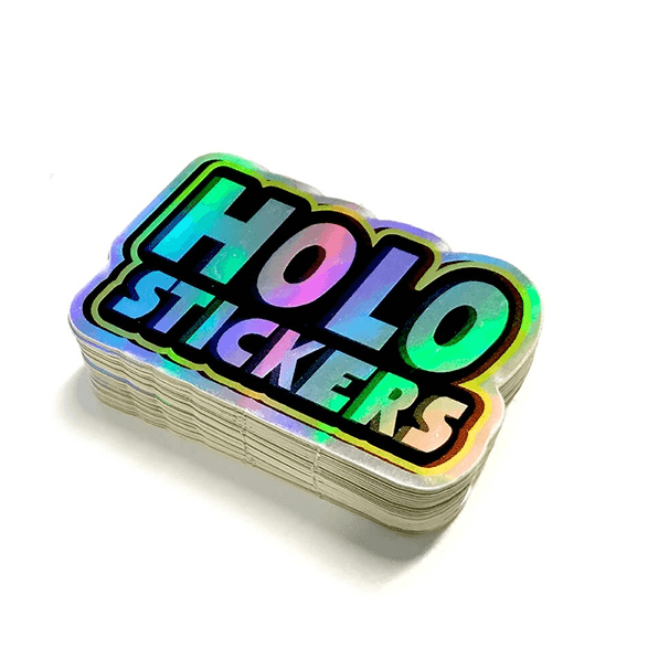 Holographic Logo Stickers Decorative Custom Printed Laser Die Cut Sticker