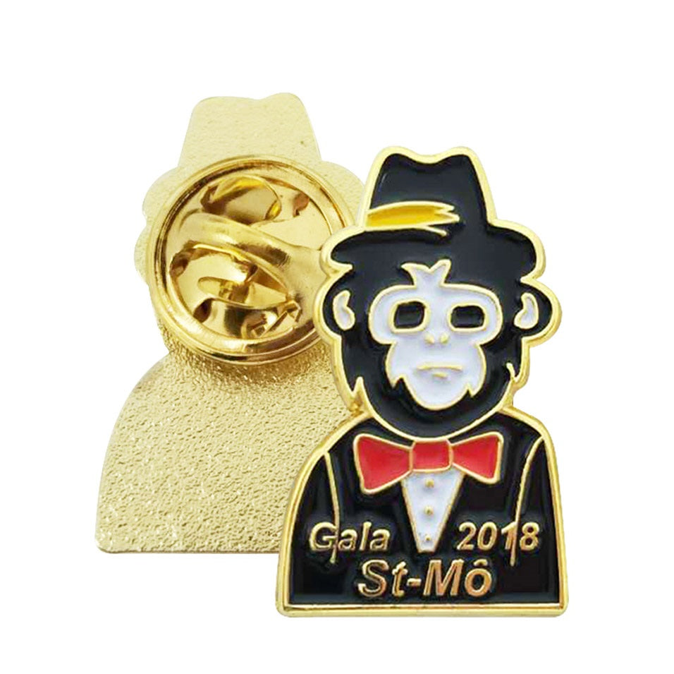 Custom Design Gold Plated Enamel Badge Lapel Pins