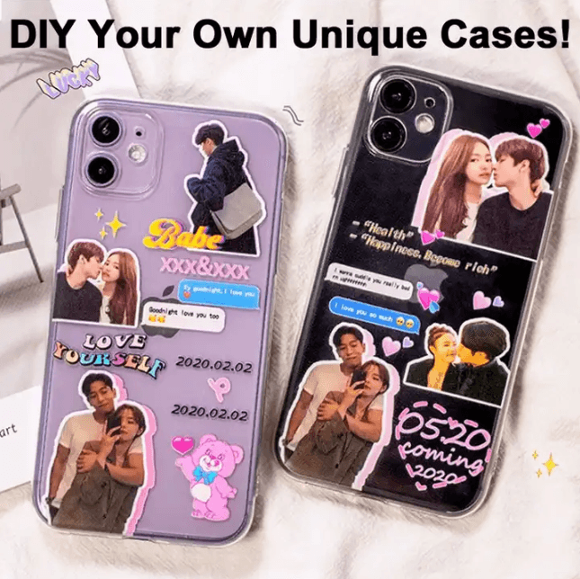 Custom Logo Clear Phone Pouch For Iphone 16 15 14 13x xr Cardholder Cases | Any Phone Cases Model