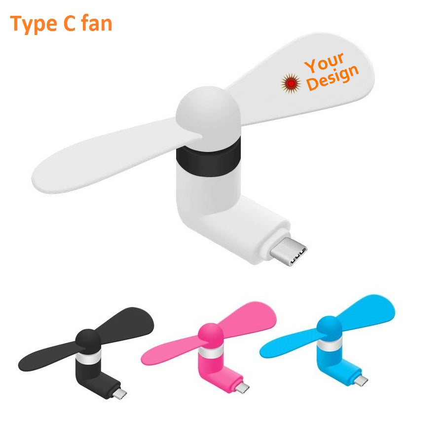 Summer USB promotional product Type C Mini Fan For Samsung/Android phones