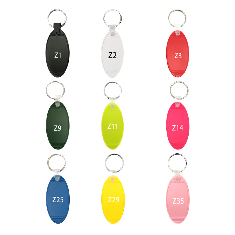 Personalized Plastic Oval Keychains